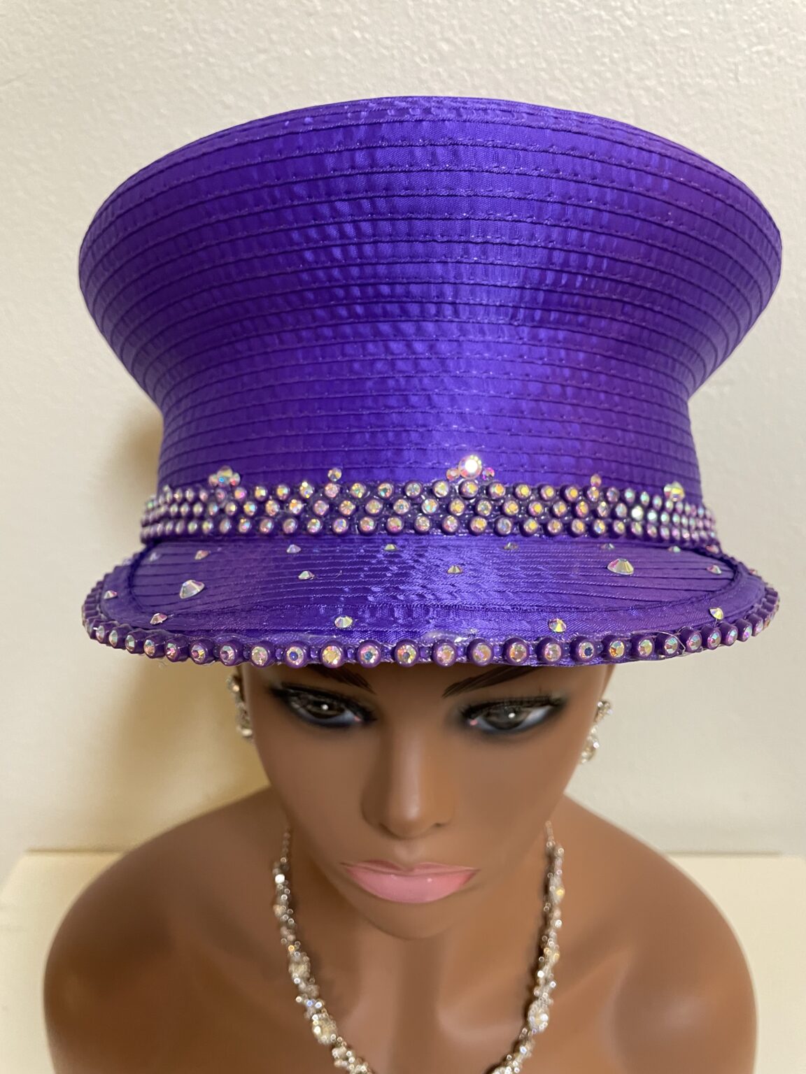 Purple Hat With Stones