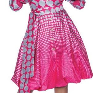 Pink & Gray Polkadot Dress
