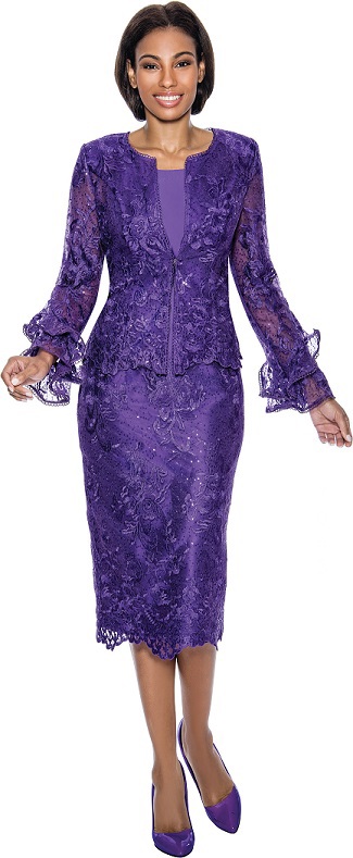 Purple 3 Pc Suit - Netty's Boutique