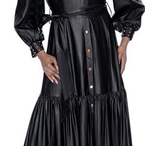 Faux Leather Black  Dress